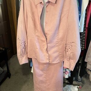 Norton McNaughton Pink Midi Pencil Skirt for Work